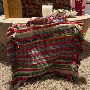 Colorful Striped Fringe Bag